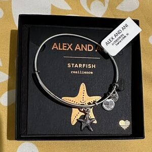 Alex and Ani Silver tone Starfish II Resilience Bracelet. NEW IN BOX WITH TAGS